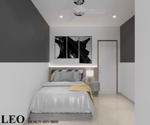 Bedroom 3D Design By Skudai Contractor