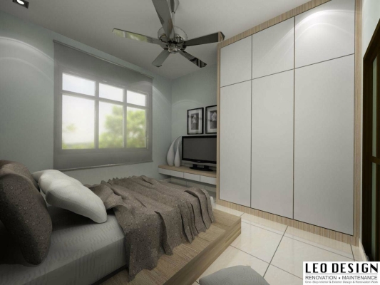 Bedroom 3D Design By Skudai Contractor