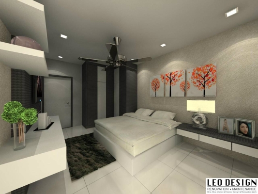 Bedroom 3D Design By Skudai Contractor