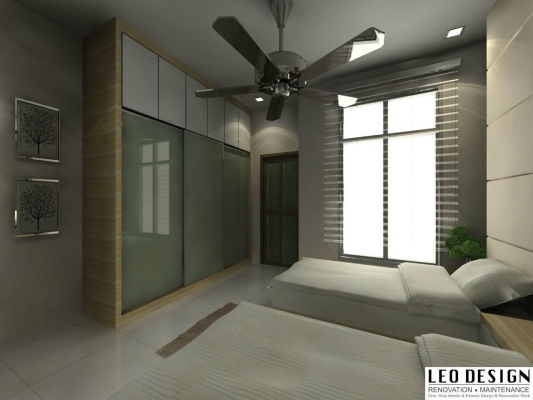 Bedroom 3D Design By Skudai Contractor