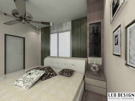 Bedroom 3D Design By Skudai Contractor