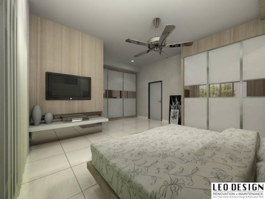 Bedroom 3D Design By Skudai Contractor