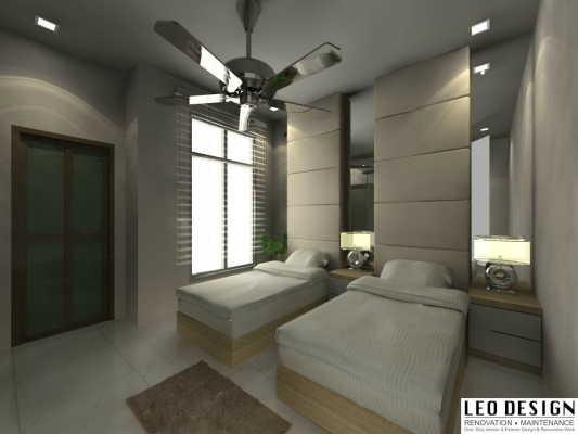 Bedroom 3D Design By Skudai Contractor