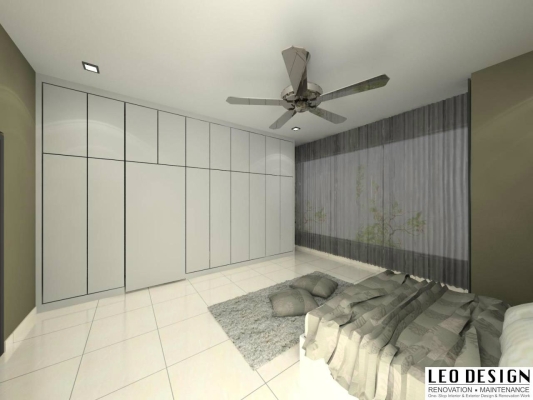 Bedroom 3D Design By Skudai Contractor