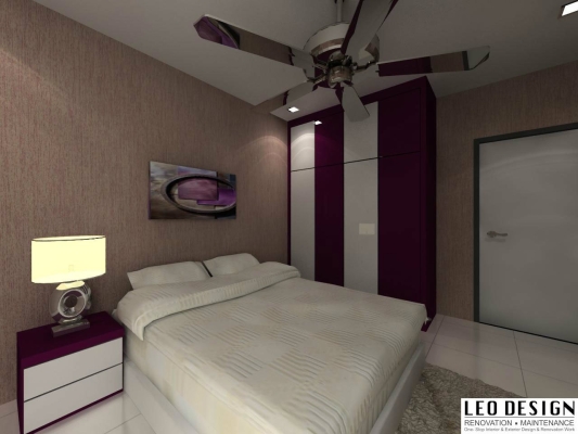 Bedroom 3D Design By Skudai Contractor