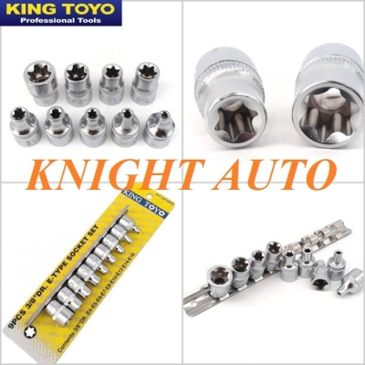 King Toyo KT-3410K9 9pcs 3/8|dr E-Type Socket Set ID34292