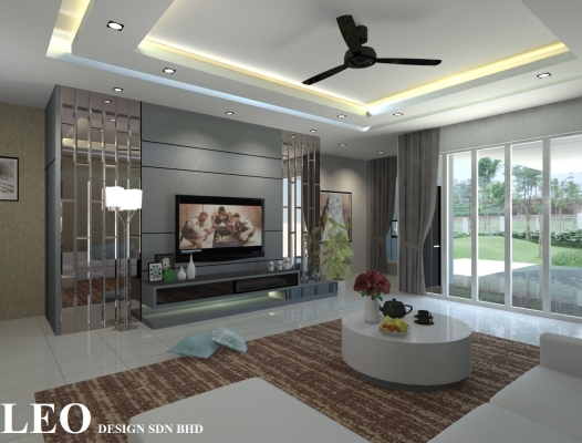 Living Room 3D Design By Skudai Contractor