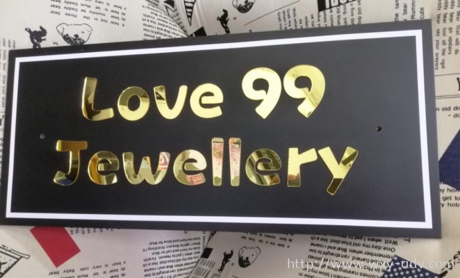 Love 99 Jewellery Acrylic Signage