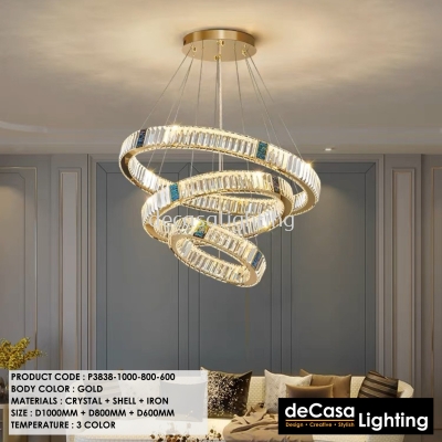 Modern Crystal Ring Pendant Lights(P3838)