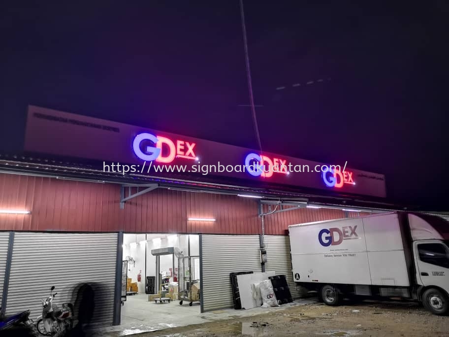 GD EXPRESS OUTDOOR ALUMINIUM PANEL BASE WITH 3D LED FRONTLIT SIGNAGE AT KUANTAN 
