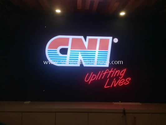 CNI Uplifting Lives - Indoor 3D LED Frontlit with Neon LED Signage - Kota Damansara 