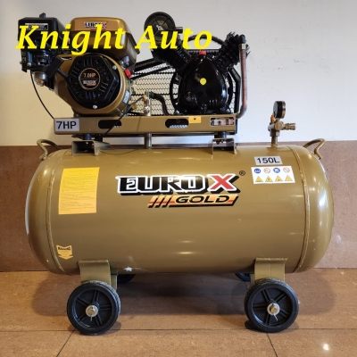 FreeGifts- Eurox EAW7190 Petrol Engine Air Compressor 7hp 12bar 150Lts ID32749