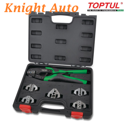 TOPTUL 7pcs Quick Interchangeable Ratchet Crimping Tool Kit GAAI0704 M001