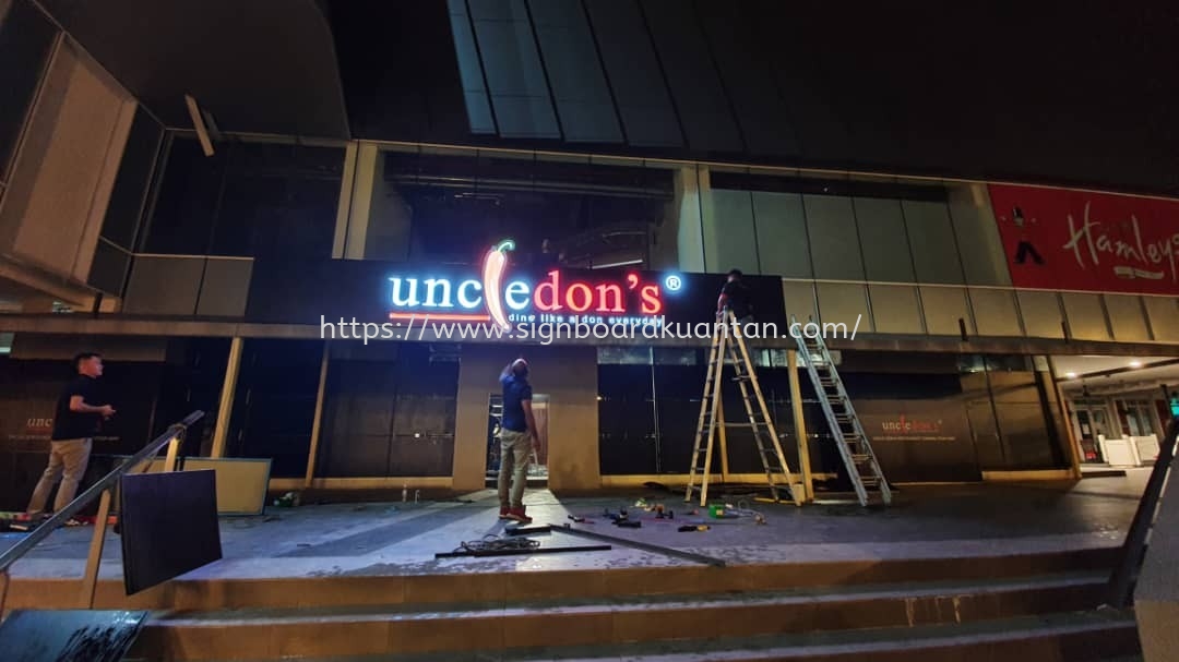 UNCLE DON'S RESTORAN OUTDOOR 3D LED BOXUP FRONTLIT SIGNAGE AT KUANTAN AIR PUTIH 