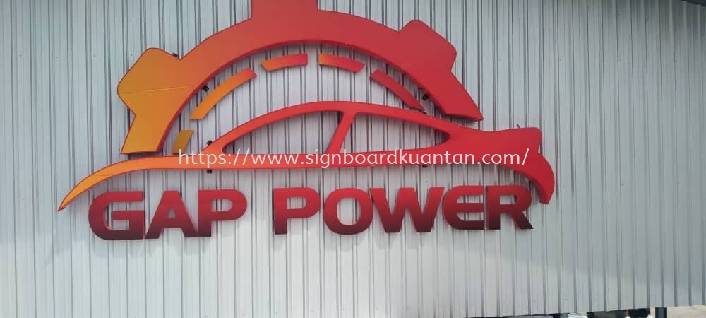 GAP POWER OUTDOOR 3D LED FRONTLIT CONCEAL LOGO & LETTERING SIGNAGE AT KUANTAN AIR PUTIH 