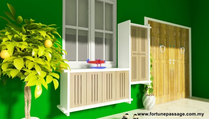 Custom Shoe Cabinet 3D Design By Skudai Contractor 