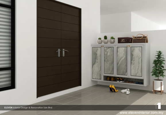 Custom Shoe Cabinet 3D Design By Johor Bahru Contractor 