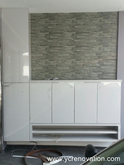 Custom Shoe Cabinet Works By Kota Tinggi Contractor 