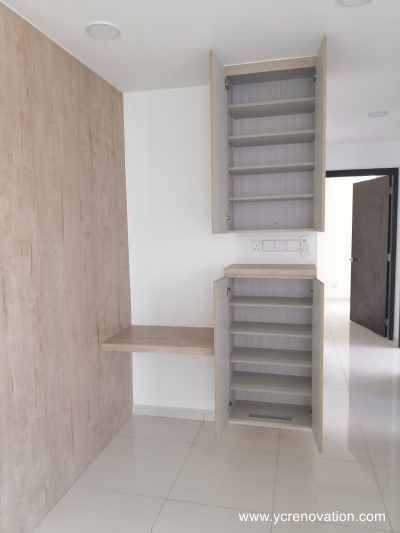 Custom Shoe Cabinet Works By Kota Tinggi Contractor 