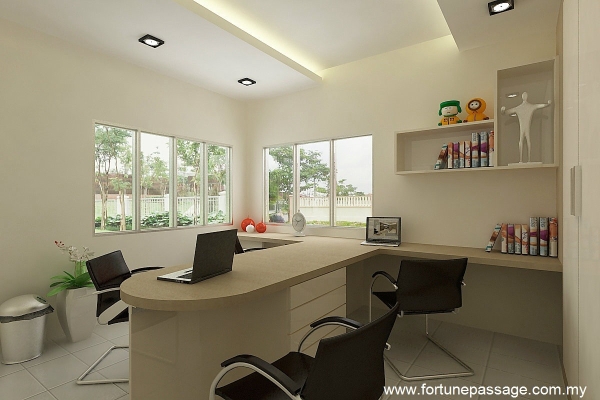 Study Area Renovation Design By Skudai Contractor 