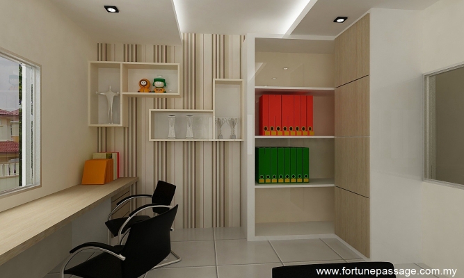 Study Area Renovation Design By Skudai Contractor 