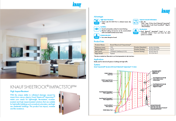 KNAUF SHEETROCK IMPACTSTOP