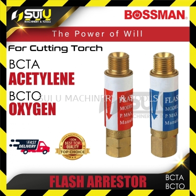 BOSSMAN BCTA / BCTO Flash Arrestor for Cutting Torch (Acetylene / Oxygen)
