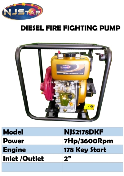 NJSTAR 2"DIESEL FIRE FIGHTING PUMP NJS2178DKFF