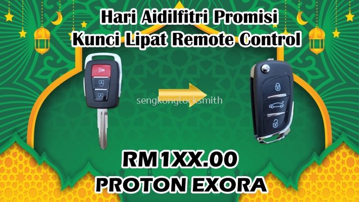 Hari Raya Promosi buat baru satu kunci lipat remote kunci kereta 