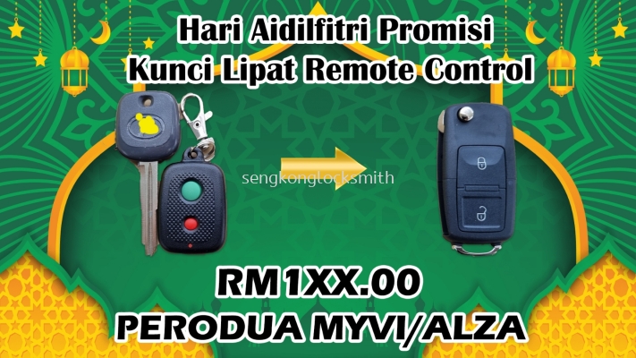 Hari Raya Promosi buat baru satu kunci lipat remote kunci kereta 