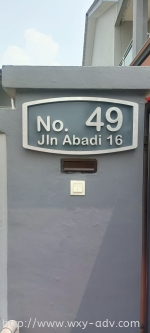 Stainless Steel House Number Plate