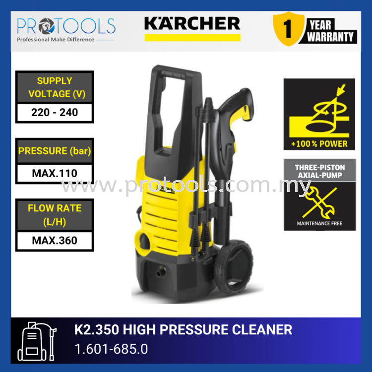 KARCHER K2.350 HIGH PRESSURE CLEANERS, 1.601-685.0 High Pressure Cleaners  Home Cleaning HOME AND PROFESSIONAL CLEANING Johor Bahru (JB), Malaysia,  Senai Supplier, Suppliers, Supply, Supplies