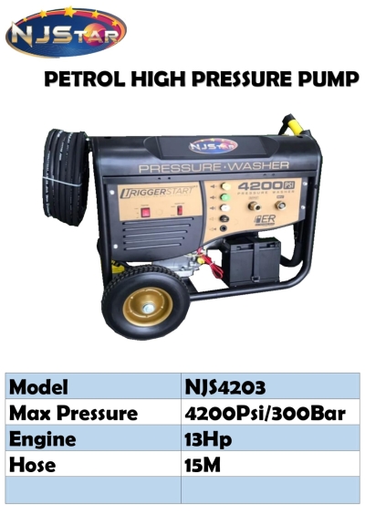 NJSTAR HIGH PRESSURE CLEANER PUMP NJS4203