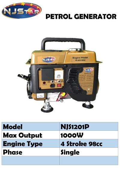 NJSTAR PETROL GENERATOR NJS1201