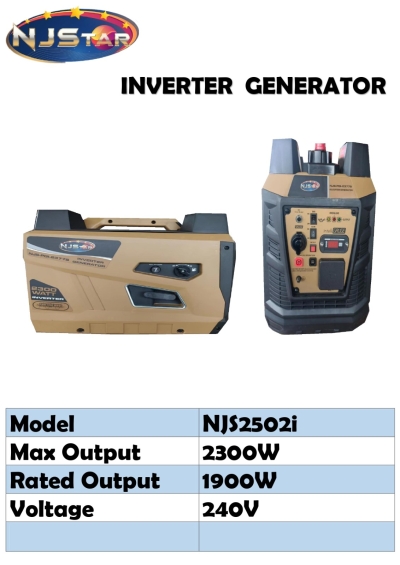 NJSTAR 2000W PETROL INVENTER GENERATOR NJS2502I