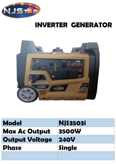 NJSTAR 3000W PETROL INVENTER GENERATOR NJS3503i