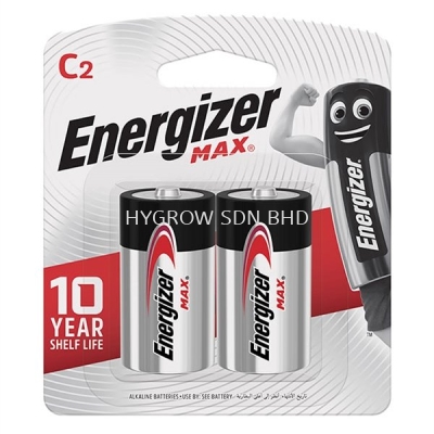 ENERGIZER MAX ALKALINE BATTERY C2 SIZE 1.5V(2PCS)