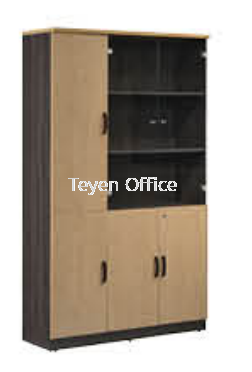 Book Shelf With Glass Door + Single Wooden Door Cabinet (Left)