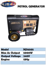 NJSTAR 5000W PETROL GENERATOR NJS6505