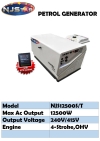 NJSTAR 12000W PETROL GENERATOR NJS12500 PETROL GENERATOR NJSTAR GENERATOR 