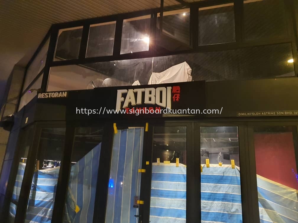 FATBOI RESTORAN OUTDOOR 3D LED FRONTLIT SIGNAGE AT KUANTAN AIR PUTIH 