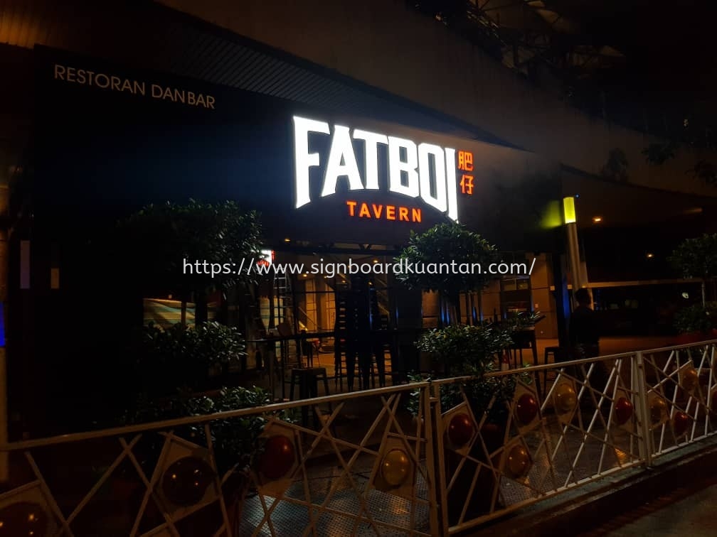 FATBOI RESTORAN OUTDOOR 3D LED FRONTLIT SIGNAGE AT KUANTAN AIR PUTIH 