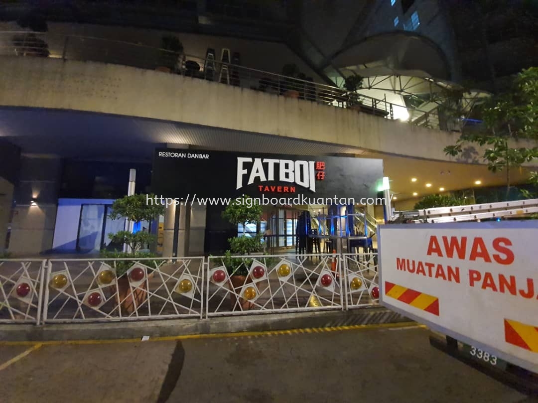 FATBOI RESTORAN OUTDOOR 3D LED FRONTLIT SIGNAGE AT KUANTAN AIR PUTIH 