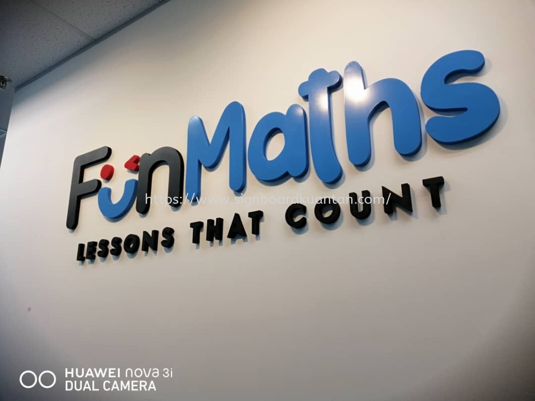 FUN MATHS LESSONS THAT COUNT INDOOR PVC FOAM BOARD 3D LETTERING AT KUANTAN AIR PUTIH 