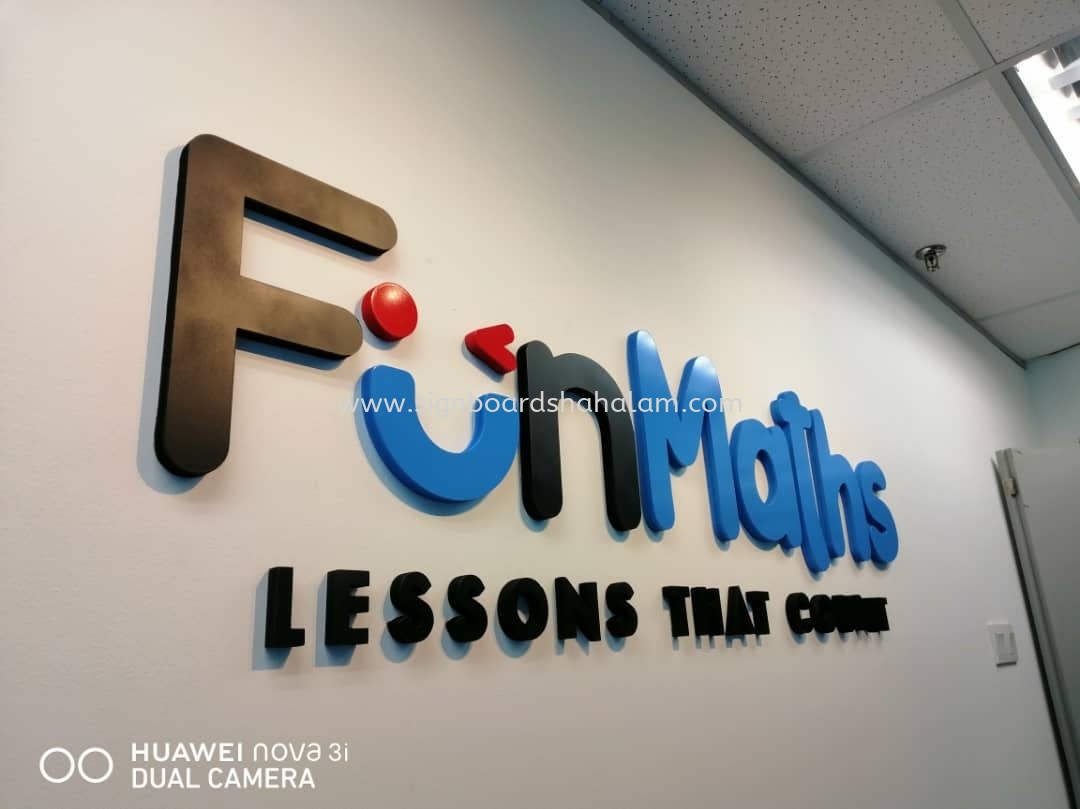 FUN MATHS LESSONS THAT COUNT INDOOR PVC FOAM BOARD 3D LETTERING 