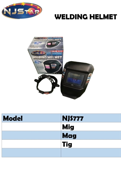 NJSTAR AUTO DARKENING WELDING HELMET NJS777 