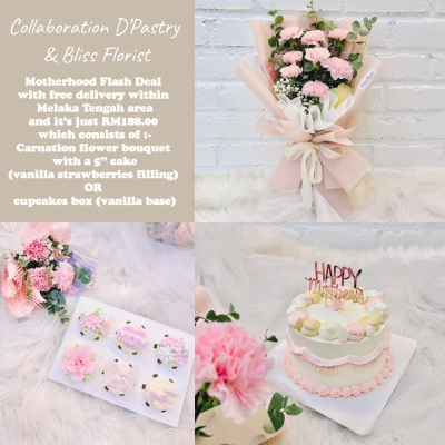 Mother's Day Flash Deal - Flower Bouquet & a 5 Cake OR Cupcakes