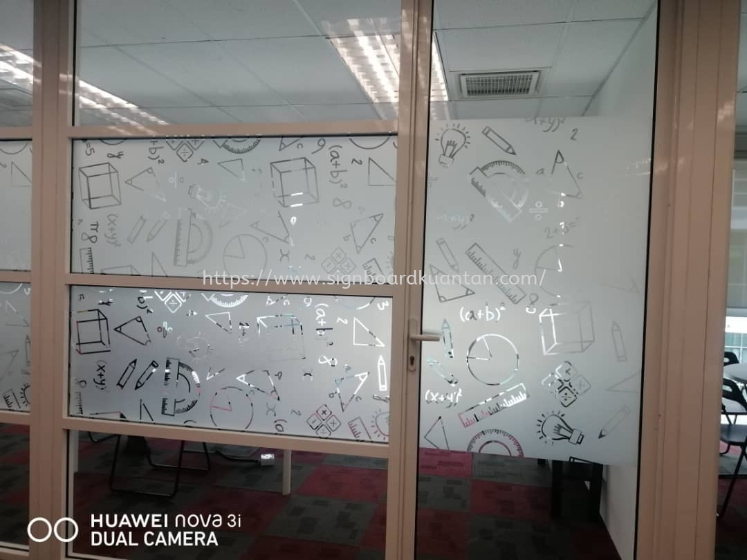 INDOOR OFFICE GLASS FROSTED STICKER AT KUANTAN AIR PUTIH 