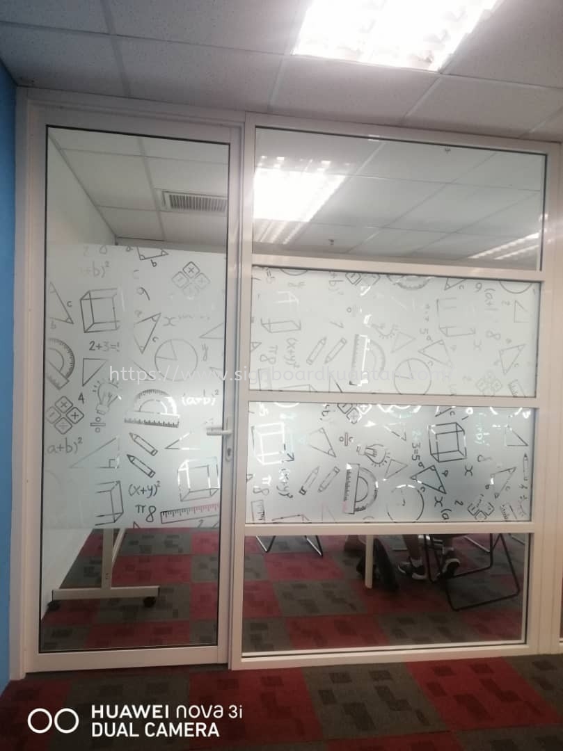 INDOOR OFFICE GLASS FROSTED STICKER AT KUANTAN AIR PUTIH 