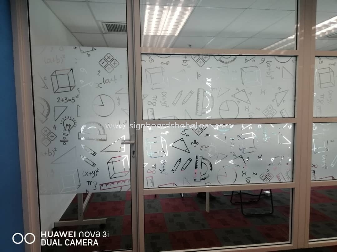 INDOOR OFFICE GLASS FROSTED STICKER 